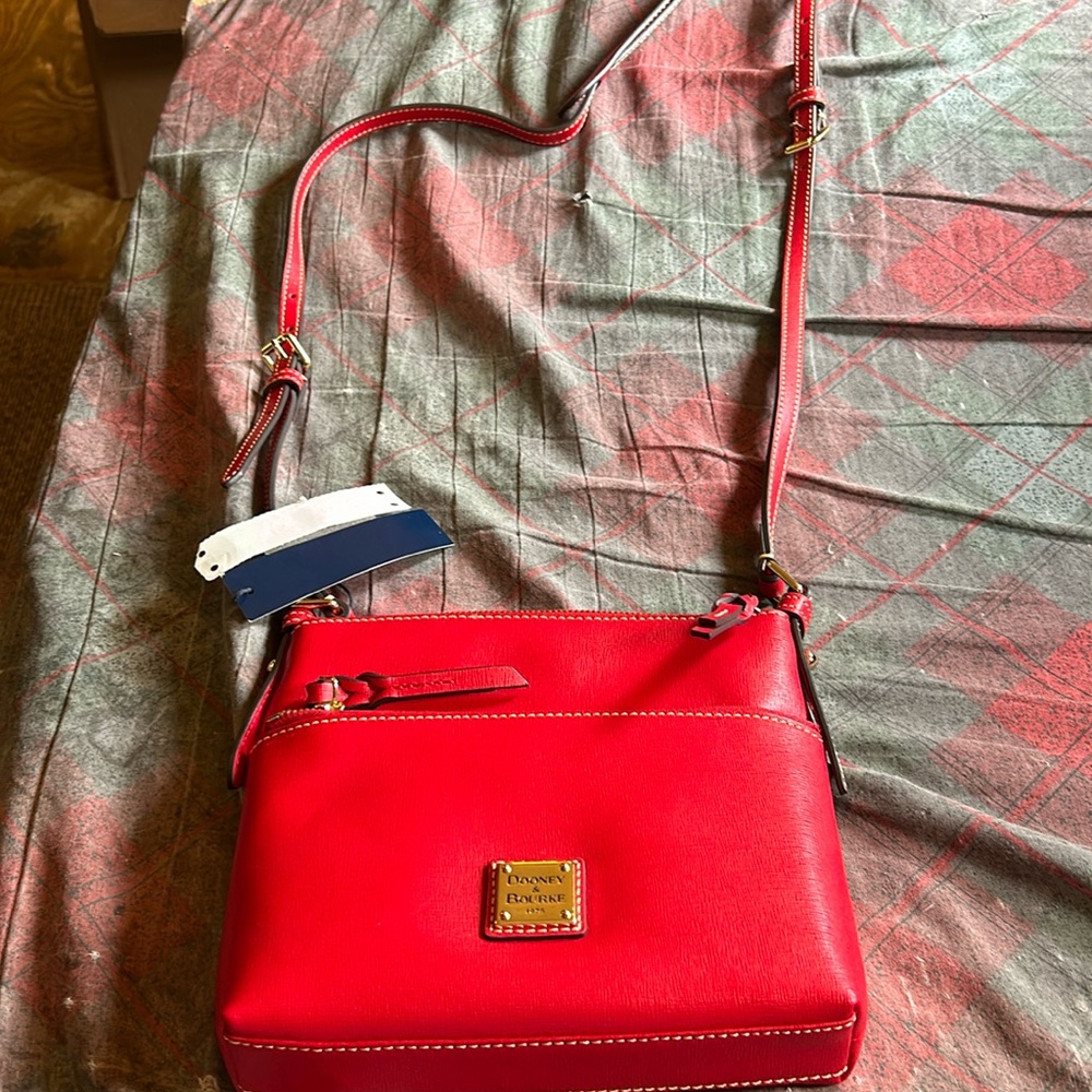 Red leather carrier